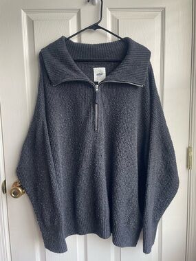 Aerie Oversized Quarter-Zip Sweater